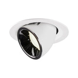 SLV NUMINOS® GIMBLE M white / chrome recessed ceiling light, 4000 K 55°
