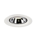 SLV NUMINOS® GIMBLE M white / chrome recessed ceiling light, 4000 K 55°