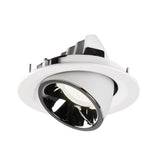 SLV NUMINOS® GIMBLE M white / chrome recessed ceiling light, 4000 K 55°