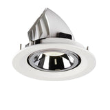 SLV NUMINOS® GIMBLE M white / chrome recessed ceiling light, 4000 K 55°