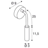 SLV KARPO GOOSE white wall-mounted light, 5.8 W 3000 K 40°