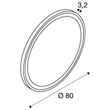 SLV TRUKKO 80 mirror Ø 80 cm, chrome, black edge