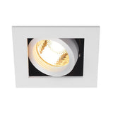 SLV KADUX 1 recessed fitting, single-headed, QPAR51, square, matt white, max. 50 W, incl. clip springs