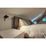 SLV KARPO Wall and ceiling light, single-headed, LED, 3000 K, round, black, with switch, 6 W