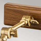 ELSTEAD Lighting Winchfield 2lt Medium Picture Light - Aged Brass Lamp Oak Effect