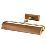 ELSTEAD Lighting Winchfield 2lt Medium Picture Light - Aged Brass Lamp Oak Effect