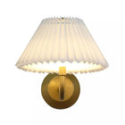 Danish Rechargeable Wall Light Gold Metal White Pleat
