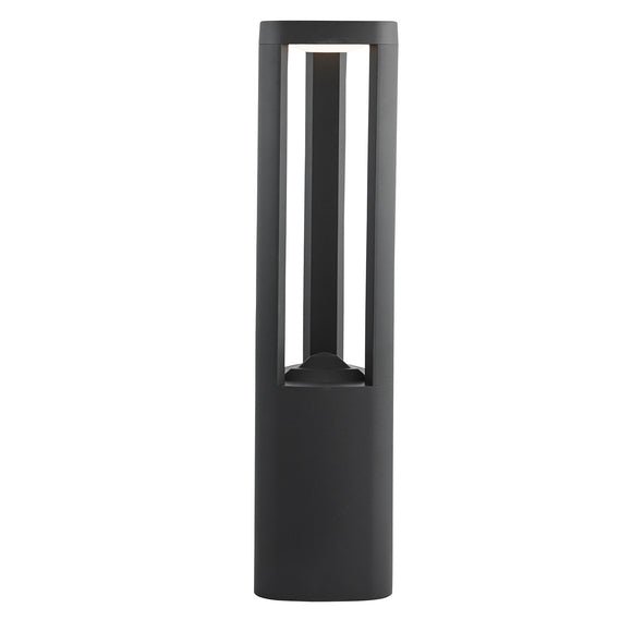 SEARCHLIGHT MICHIGAN Outdoor Post - Dark Grey Metal & Polycarbonate