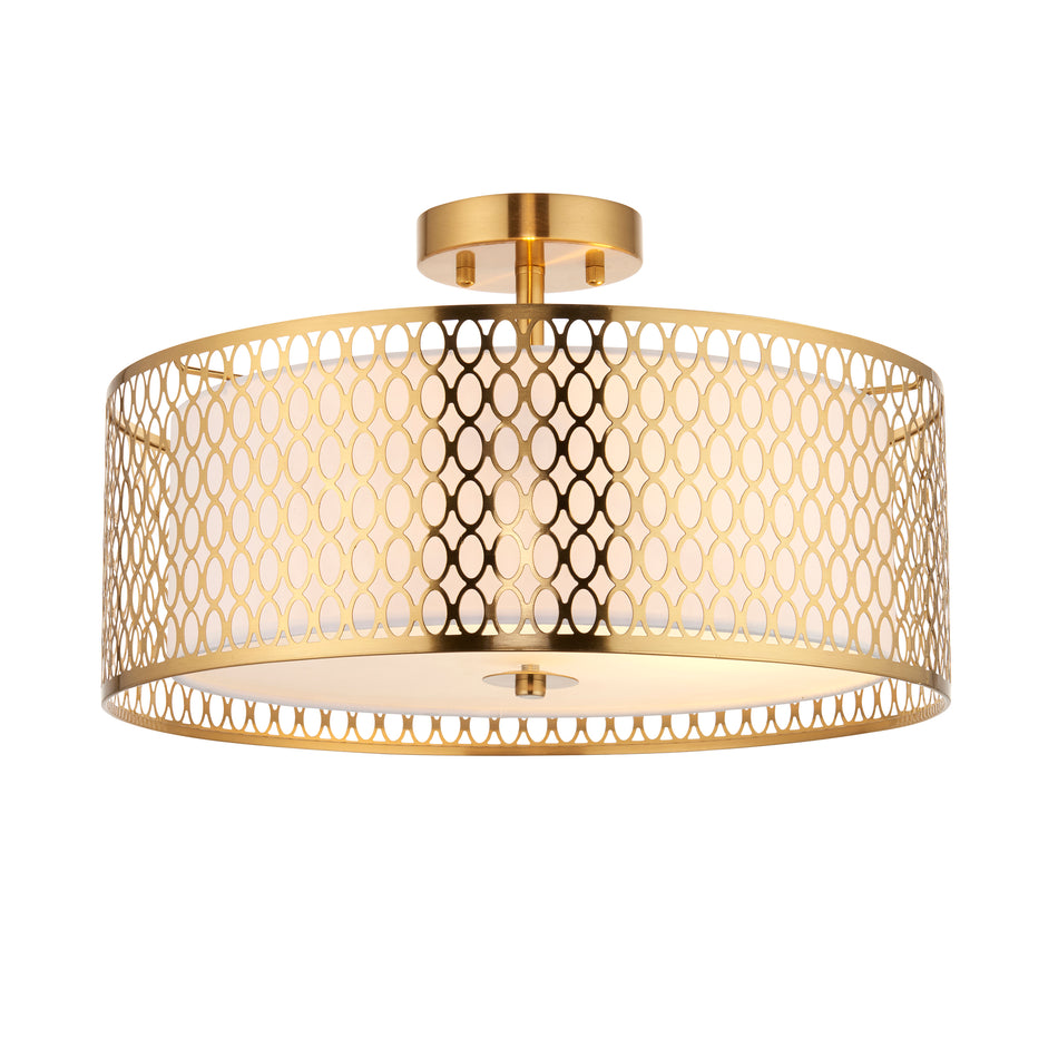 Cordero Geometric 3lt Flush Ceiling Light