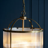 ENDON Lambeth Ribbed 4lt Pendant