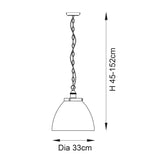 ENDON Hansen Grand Pendant - Brushed Silver