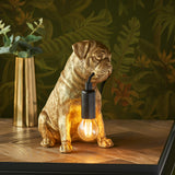 ENDON Pug Puppy Table Lamp - Vintage Gold