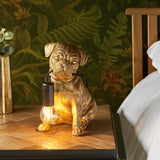 ENDON Pug Puppy Table Lamp - Vintage Gold