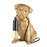 ENDON Pug Puppy Table Lamp - Vintage Gold