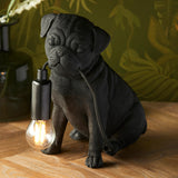 ENDON Pug Puppy Table Lamp - Matt Black