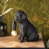 ENDON Pug Puppy Table Lamp - Matt Black