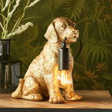 ENDON Labrador Puppy Table - Vintage Gold