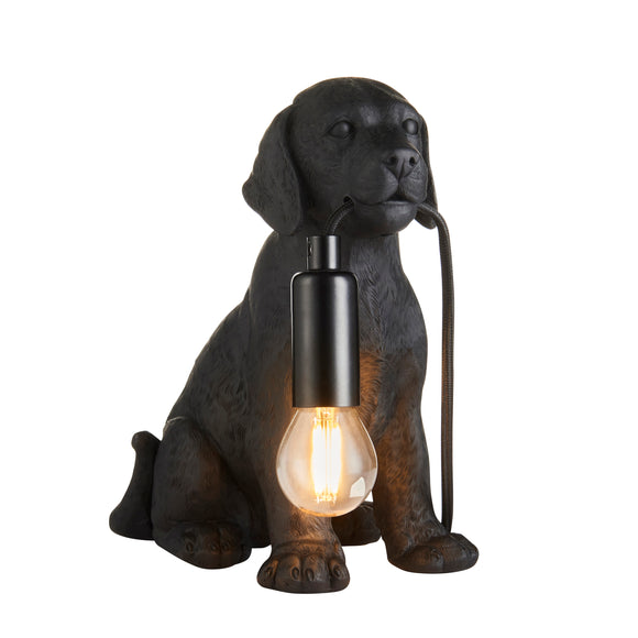 ENDON Labrador Puppy Table - Matt Black