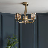 ENDON Berenice 3Lt Semi Flush - Antique Brass