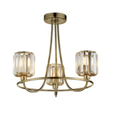 ENDON Berenice 3Lt Semi Flush - Antique Brass