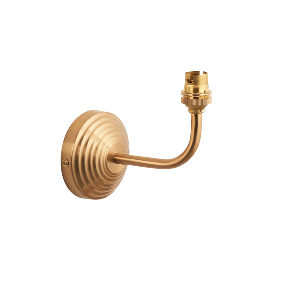 Obelisk Arc Wall Fitting - Brass Curve Arm