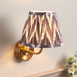 ENDON Step Arc Lamp & Zigzag 20cm Pearl grey shade