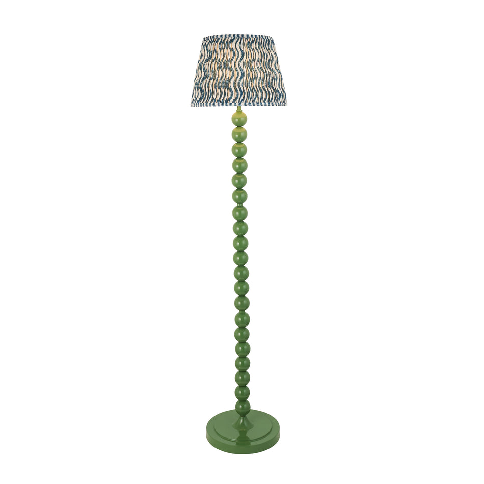 ENDON Higgledy Floor Lamp & Ripple 35cm Marlin blue shade