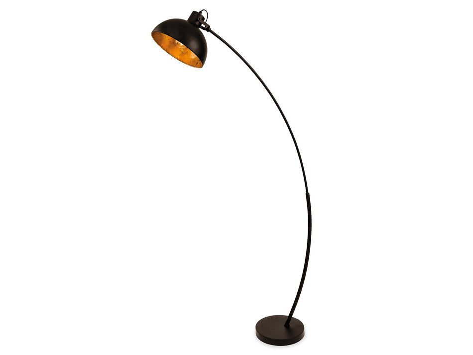 Lotus Floor Lamp - Black with Gold Leaf Inner