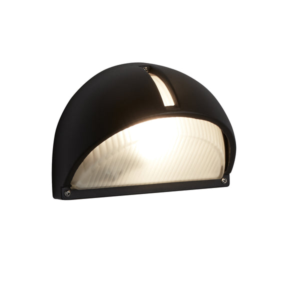 SEARCHLIGHT KENTUCKY Outdoor Wall Light - Black Metal & Frosted Glass