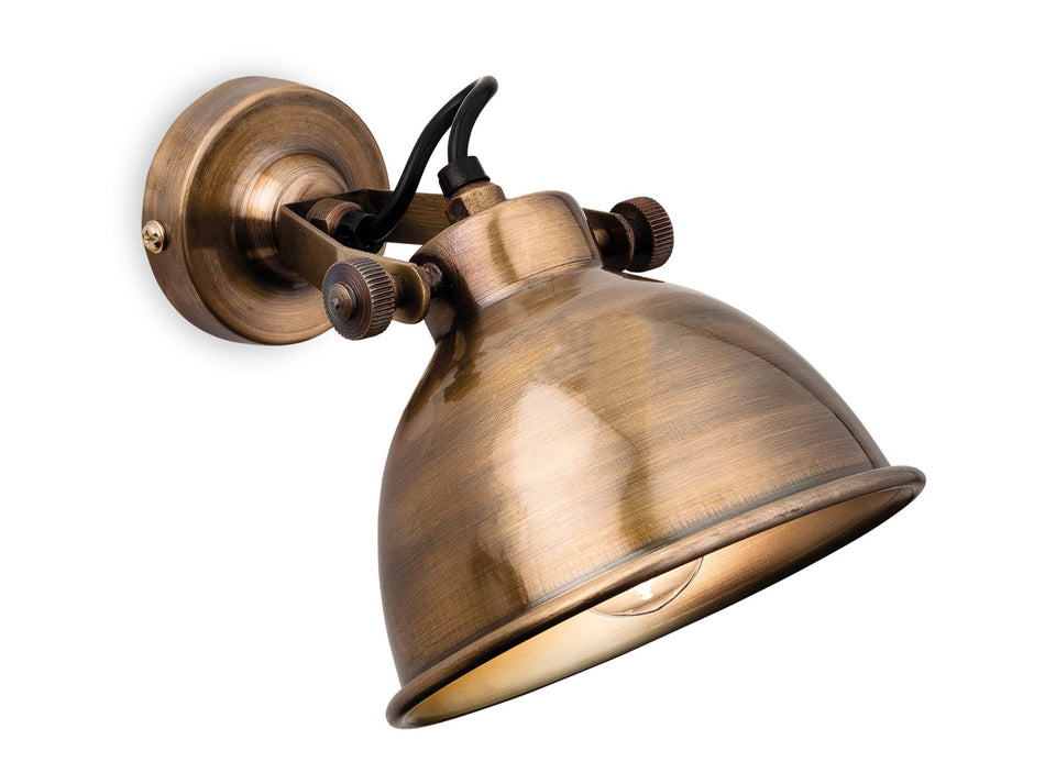 Mantis Wall Light - Classic Retro Style in Antique Brass