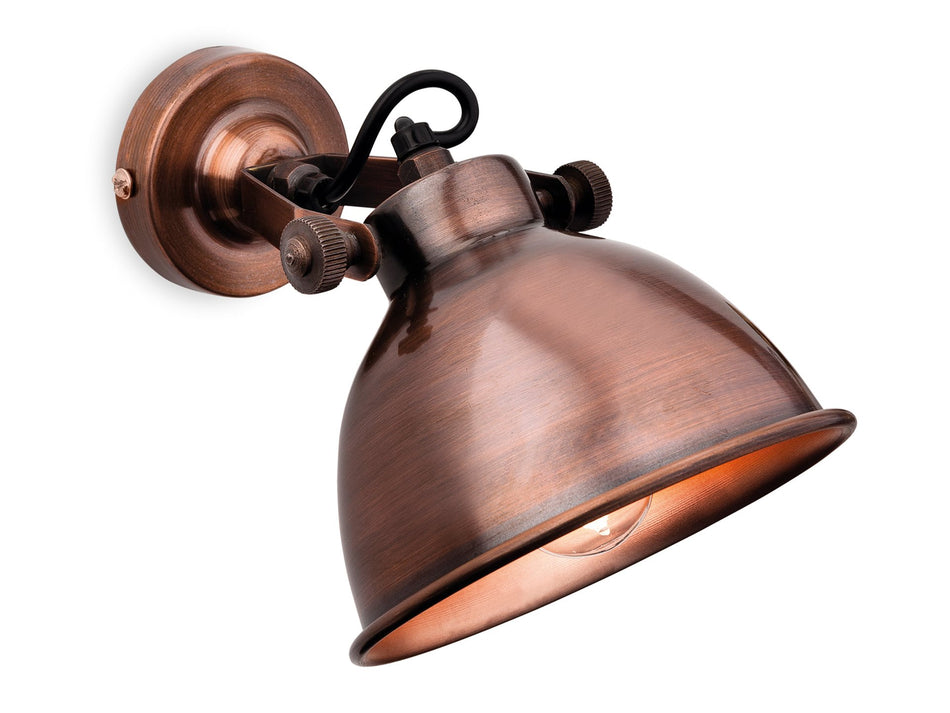 Mantis Wall Light - Classic Retro Style in Antique Copper