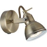 FOCUS Spotlight Wall Light - GU10 - Antique Brass, Black or Silver