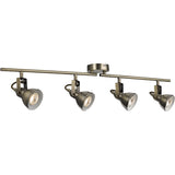 FOCUS 4Lt SPLIT Bar Spotlight - Antique Brass, Satin Silver or Black Metal