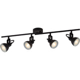 FOCUS 4Lt SPLIT Bar Spotlight - Antique Brass, Satin Silver or Black Metal