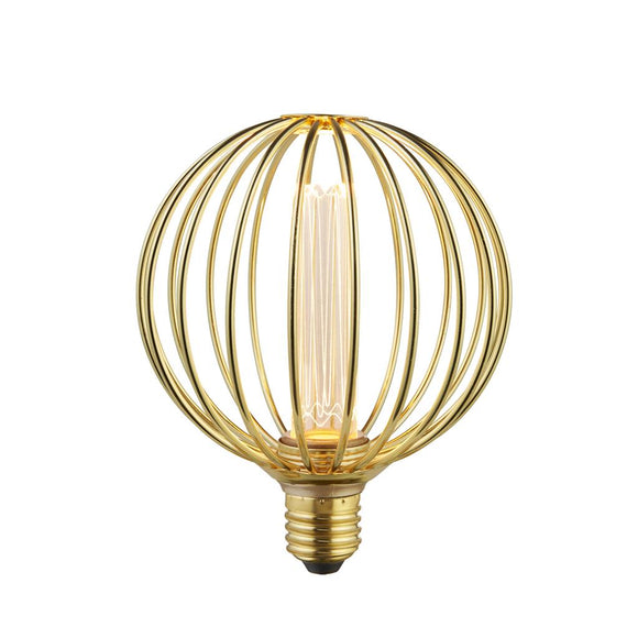 SEARCHLIGHT GLOBE LAMP - GOLD METAL