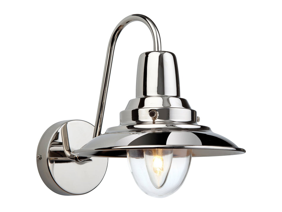 FIRSTLIGHT Fisherman Wall Light - Chrome with Clear Glass