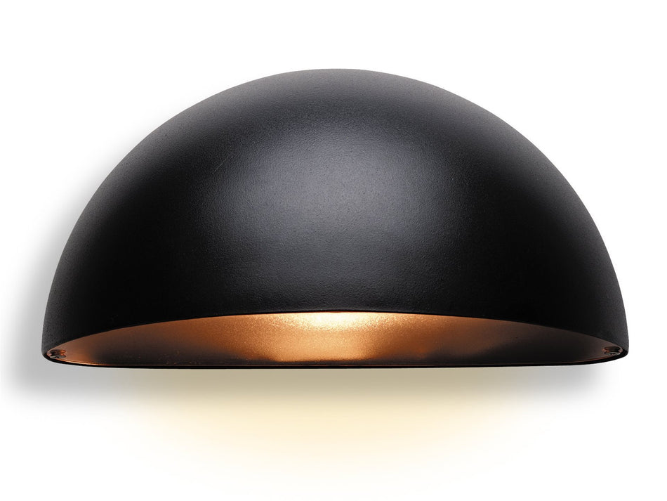 York Outdoor Wall Light - Black Downlighter for Pathways