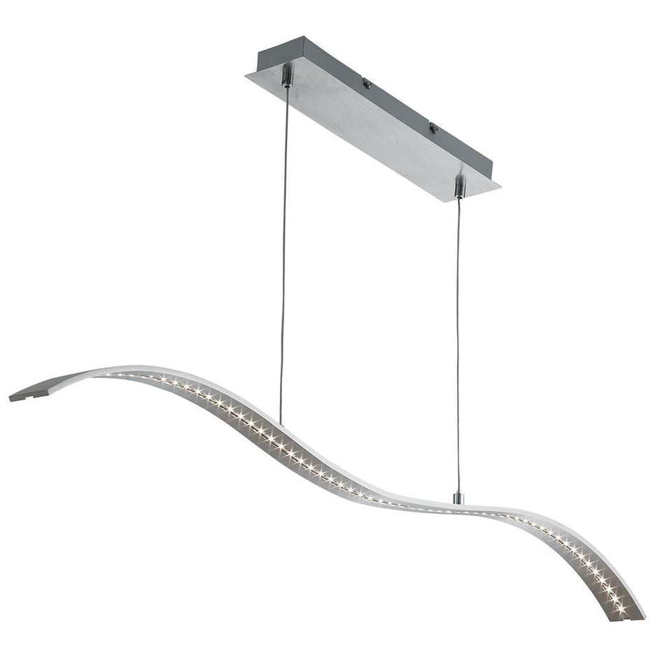 SEARCHLIGHT Wing Bar Pendant - Satin Silver Metal