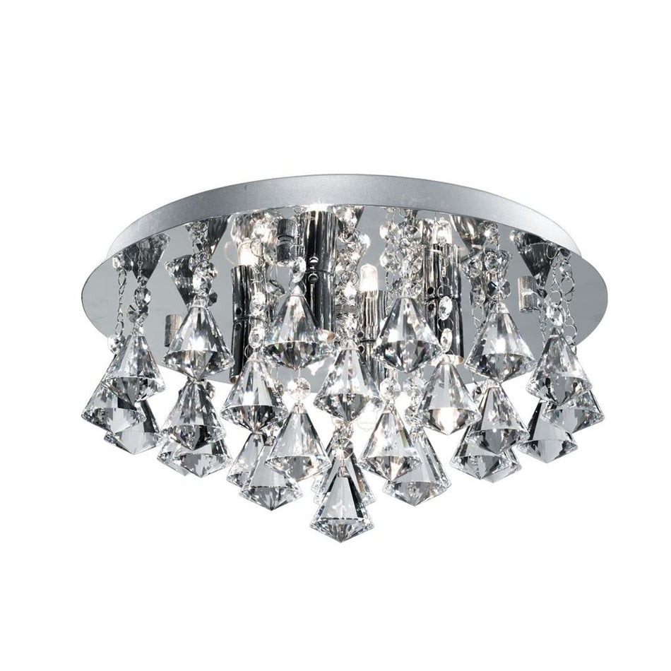 HANNA 4Lt Flush - Chrome Metal & Clear Crystal