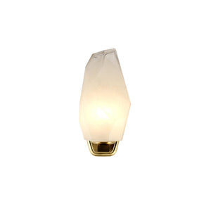 SEARCHLIGHT Rocky 1Lt Wall Light, Satin Brass Metal & Glass