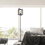 SEARCHLIGHT PLAZA FLOOR LAMP - MATT BLACK METAL