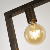 SEARCHLIGHT OBLONG 5LT PENDANT - RUSTIC BROWN METAL