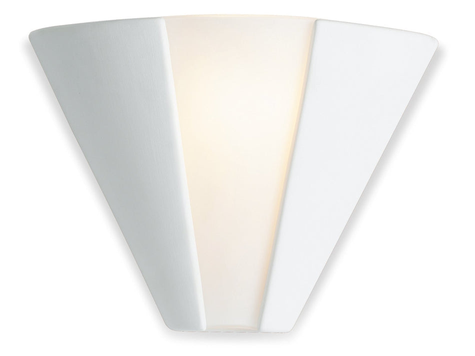 Ceramic Wall Light - Unglazed, Paintable
