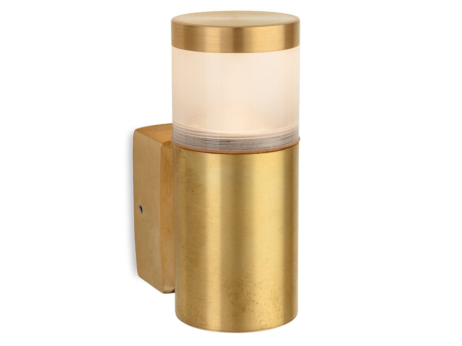 Nautic Outdoor Wall Light - Solid Brass with Frosted Glass