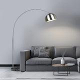 ARGENTINA Arc Floor Lamp - Matt Nickel or Brass, E27, Foot Switch