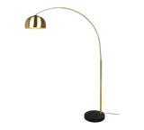 ARGENTINA Arc Floor Lamp - Matt Nickel or Brass, E27, Foot Switch