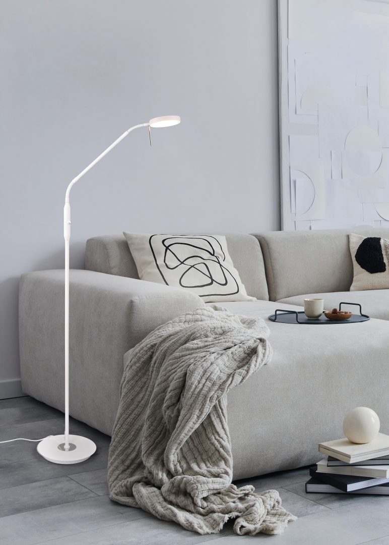 MONZA LED Floor Lamp - Colour Selectable, Flexible Shade