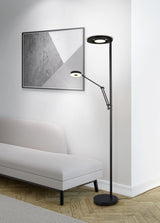 BARRIE Modern LED Floor Lamp with LED Reading Arm
