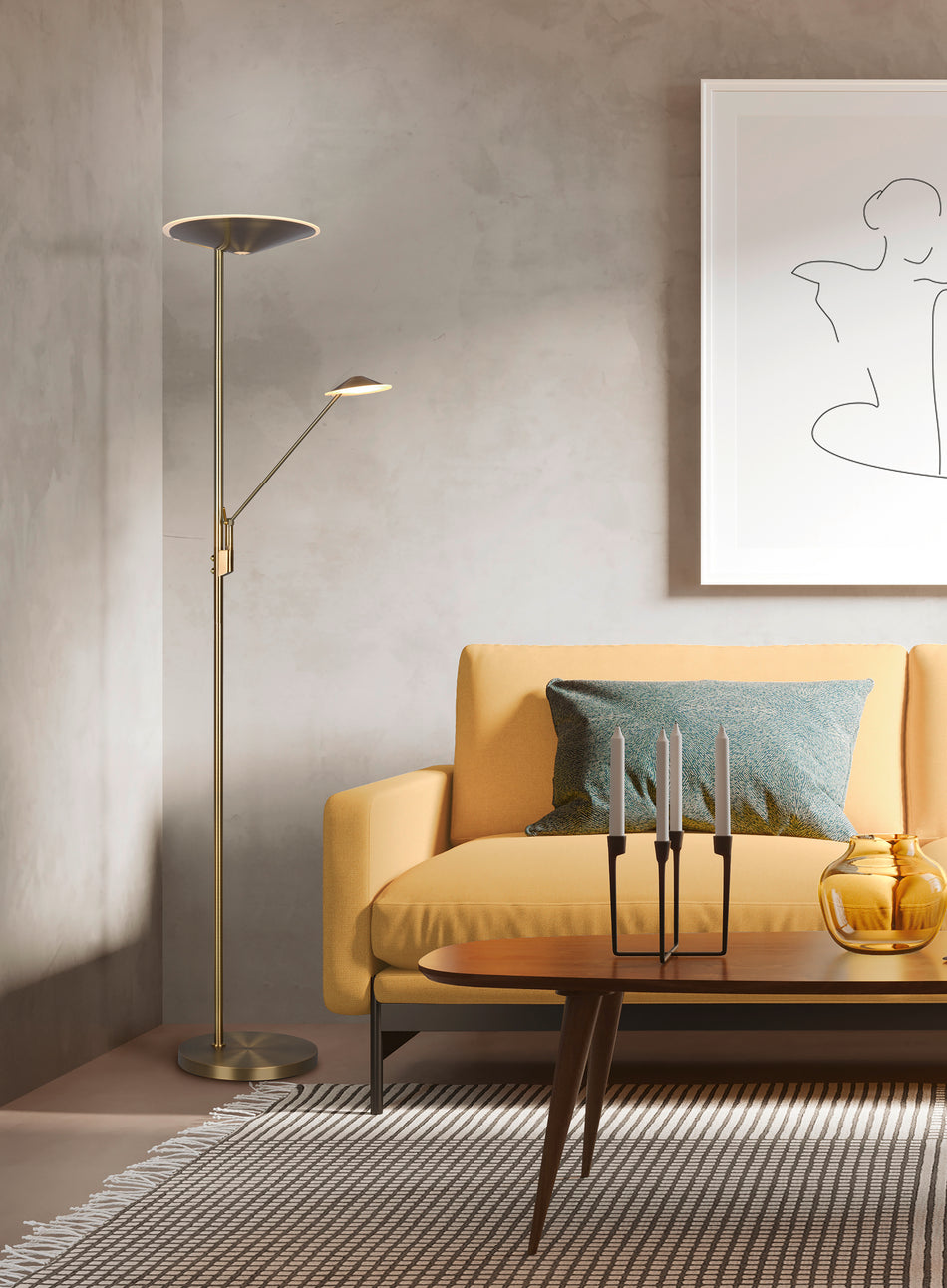 BRANTFORD LED Floor Lamp, Dimmable & Colour Temperature Switchable