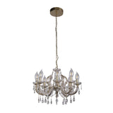 SEARCHLIGHT Utah Outdoor 8Lt Pendant - Gold & Crystal
